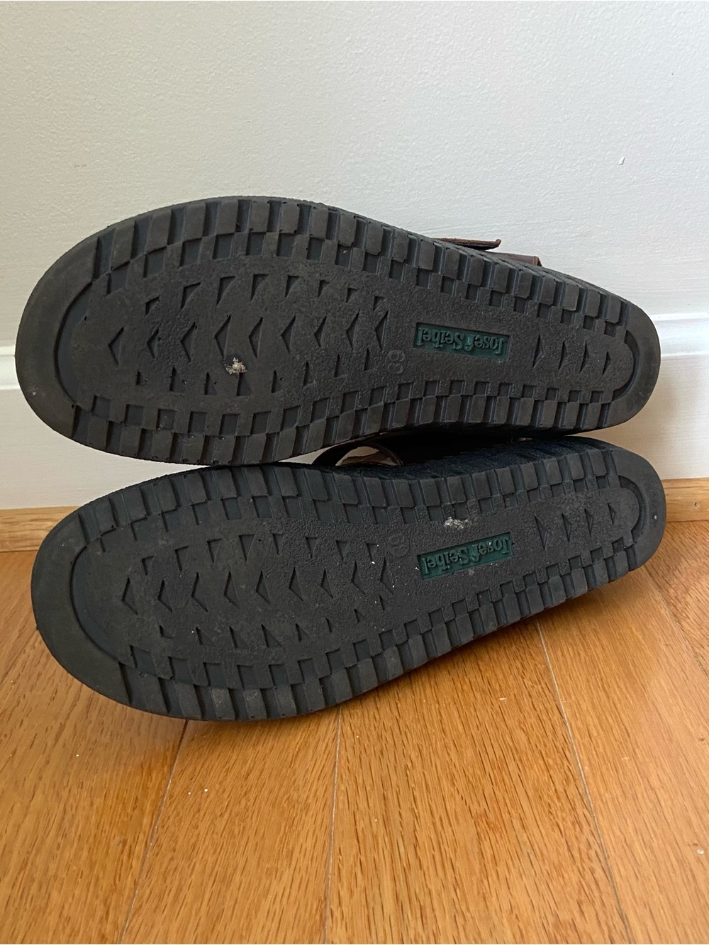 Josef Seibel Brown Leather Fisherman Sandals Womens Size 39/8.5 Coastal Rugged - Picture 8 of 12